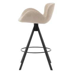 Set di 2 sedie per isola centrale con schienale (Altezza seduta 65cm) Pema Grigio chiaro