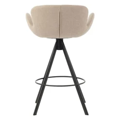 Set di 2 sedie per isola centrale con schienale (Altezza seduta 65cm) Pema Grigio chiaro