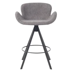 Set di 2 sedie per isola centrale con schienale (seduta 65cm) Pema Grigio scuro