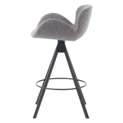 Set di 2 sedie per isola centrale con schienale (seduta 65cm) Pema Grigio scuro