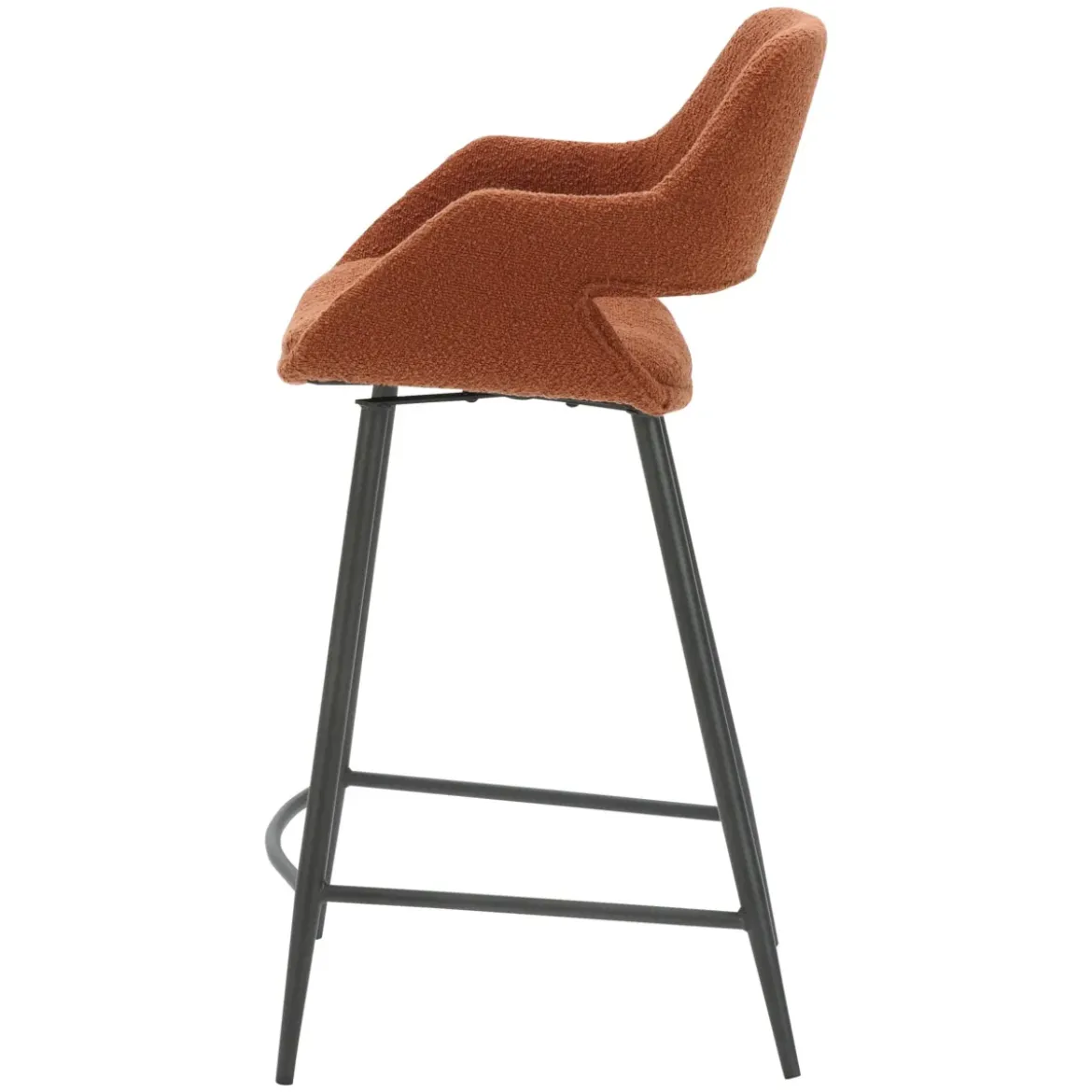 Set di 2 sedie per isola centrale con schienale in bouclé (seduta 65cm) Soho Caramello