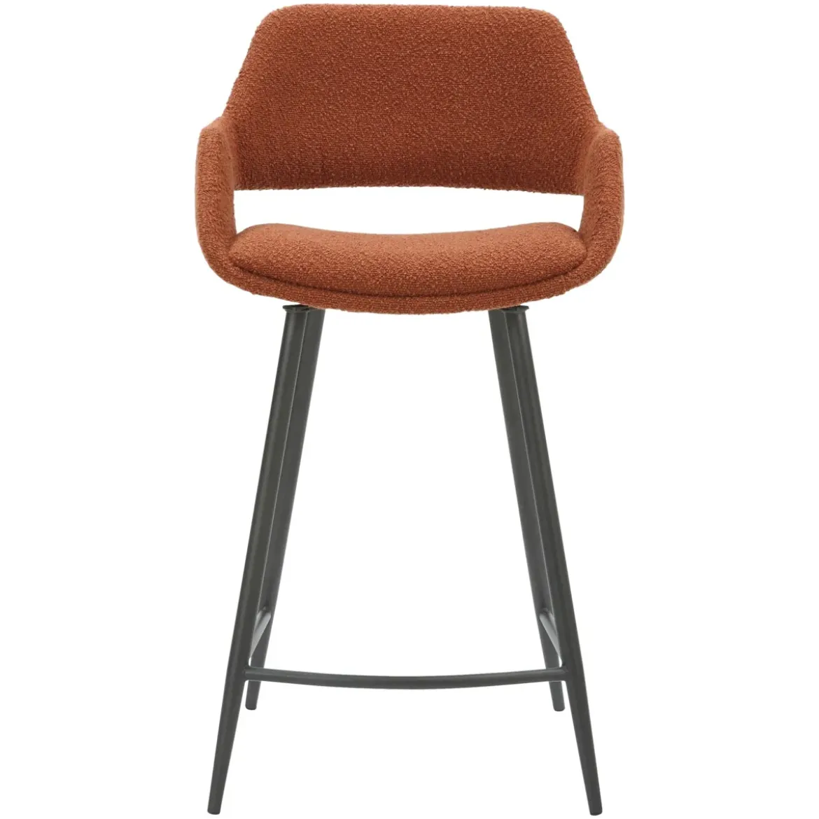 Set di 2 sedie per isola centrale con schienale in bouclé (seduta 65cm) Soho Caramello