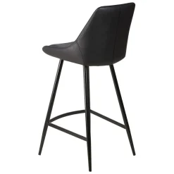 Set di 2 sedie per isola centrale con schienale in similpelle (Altezza seduta 67cm) Juno Nero
