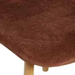 Set di 2 sedie per isola centrale con schienale in tessuto (Altezza seduta 65cm) Malika Mogano