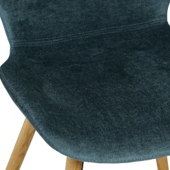Set di 2 sedie per isola centrale con schienale in tessuto (Altezza seduta 65cm) Malika Blu scuro