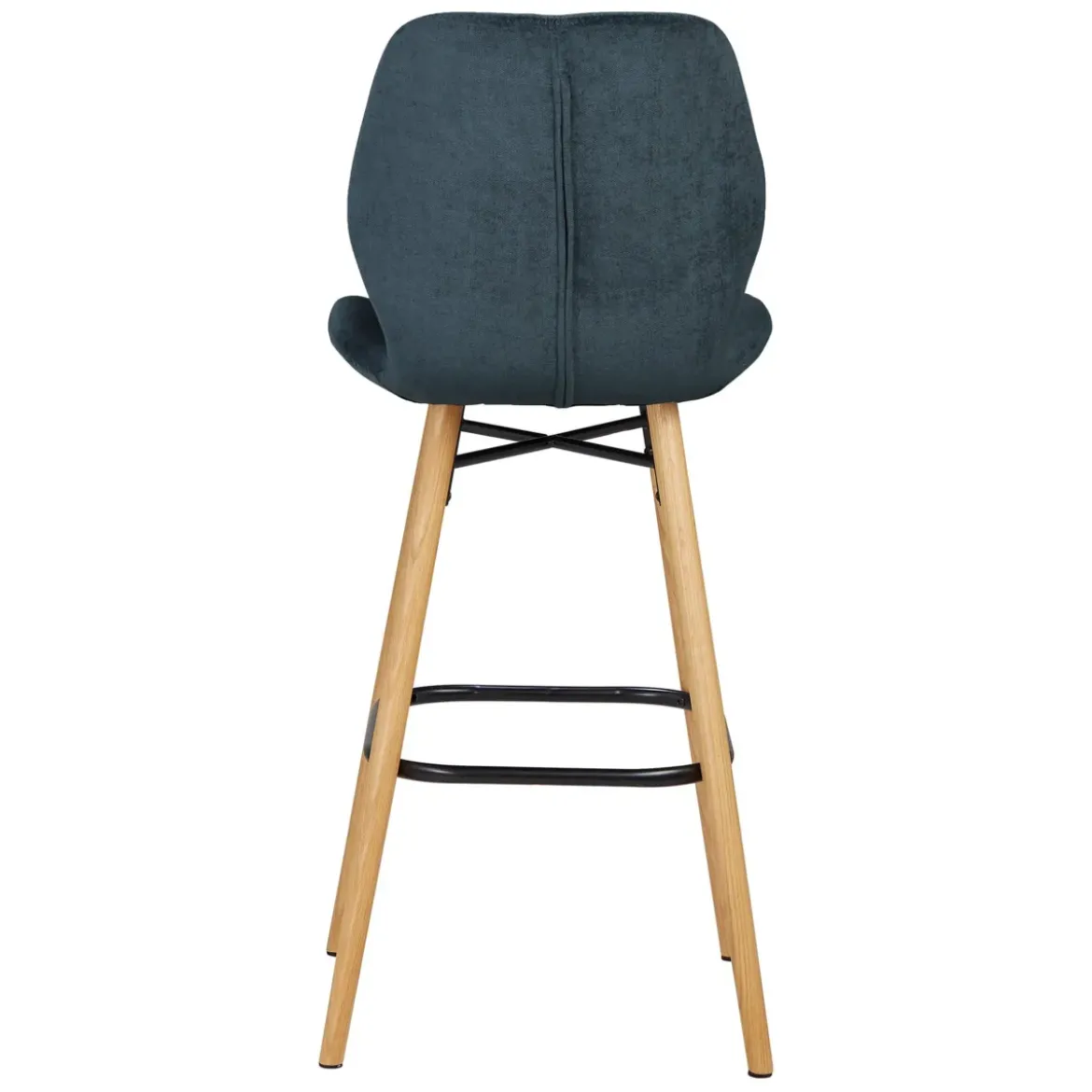 Set di 2 sedie per isola centrale con schienale in tessuto (Altezza seduta 65cm) Malika Blu scuro