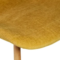 Set di 2 sedie per isola centrale con schienale in tessuto (Altezza seduta 65cm) Malika Giallo senape