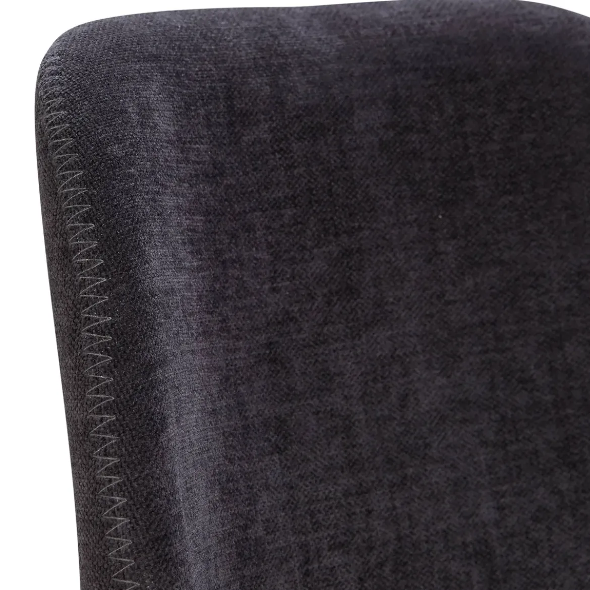 Set di 2 sedie per isola centrale con schienale in tessuto (Altezza seduta 65 cm) Malika Nero
