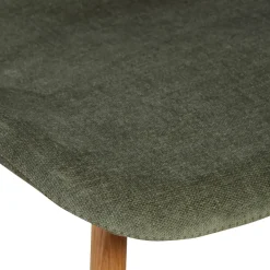 Set di 2 sedie per isola centrale con schienale in tessuto (Altezza seduta 65 cm) Malika Verde bottiglia
