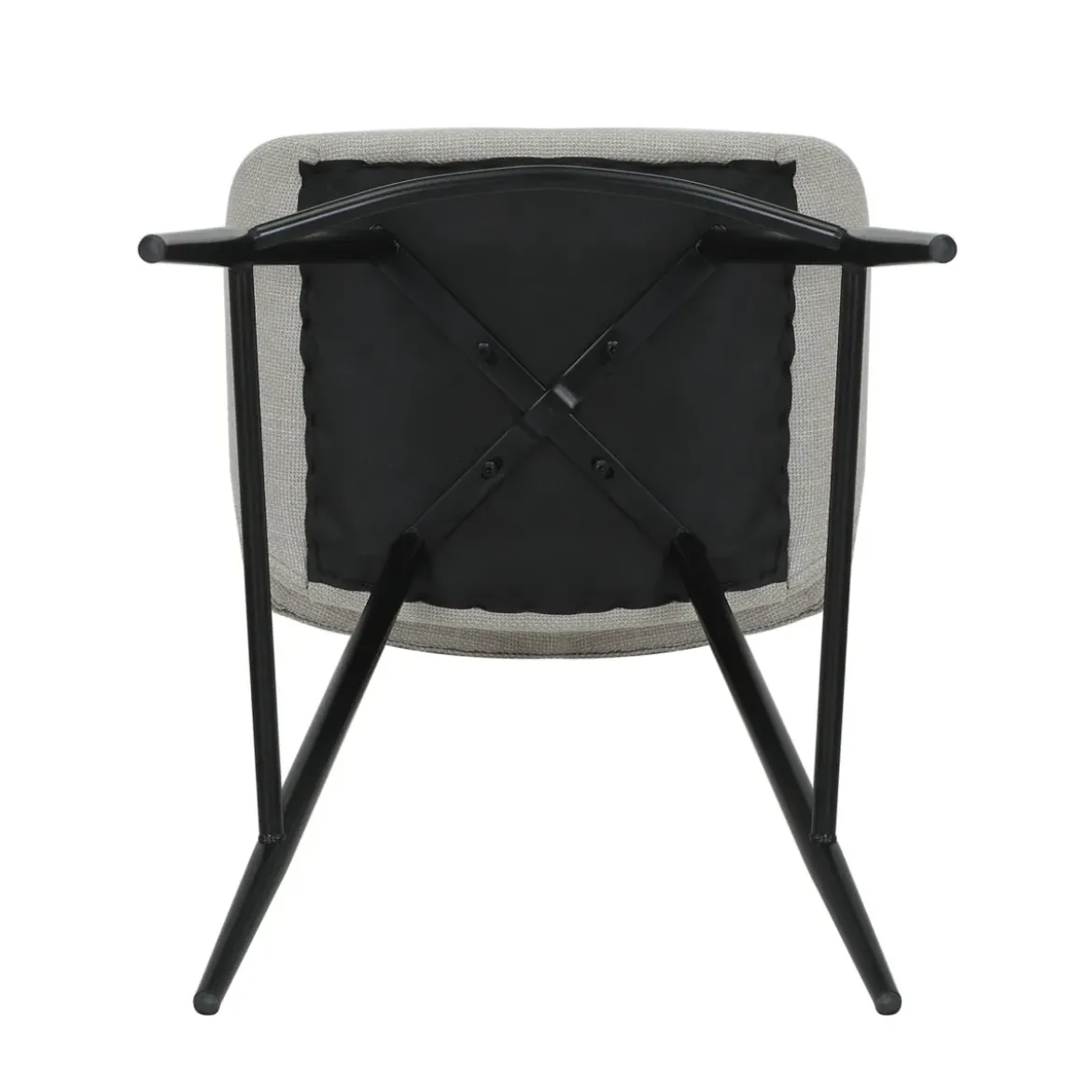 Set di 2 sedie per isola centrale con schienale in tessuto (seduta 68cm) Kosmo Ecru