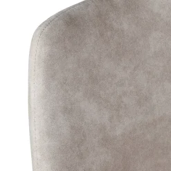 Set di 2 sedie per isola centrale con schienale in tessuto effetto camoscio (Altezza seduta 67cm) Juno Beige