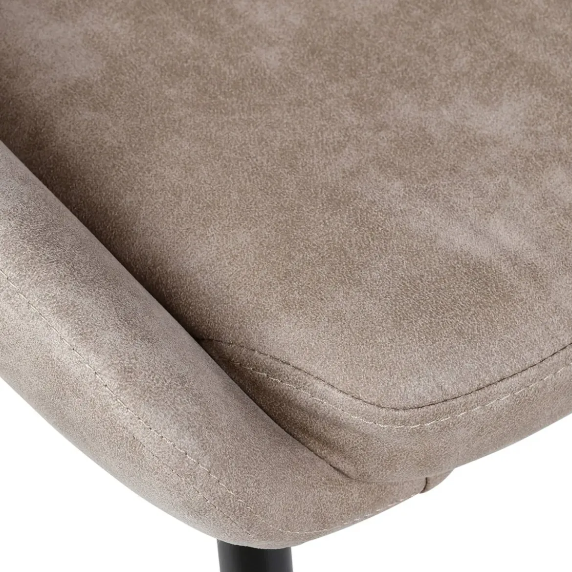 Set di 2 sedie per isola centrale con schienale in tessuto effetto camoscio (Altezza seduta 67cm) Juno Beige
