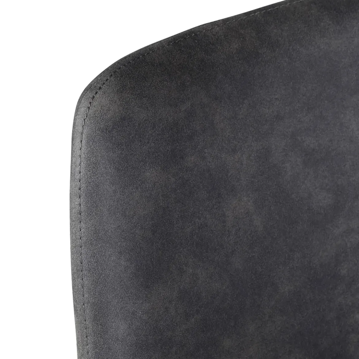 Set di 2 sedie per isola centrale con schienale in tessuto effetto camoscio (Altezza seduta 67cm) Juno Grigio scuro