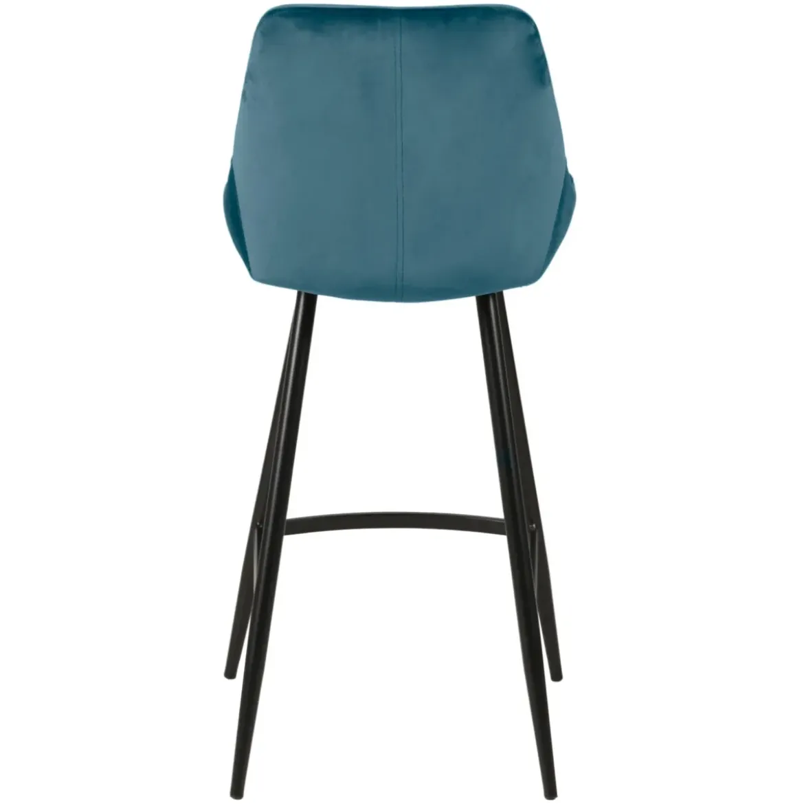 Set di 2 sedie per isola centrale con schienale in velluto (Altezza seduta 67cm) Juno Blu