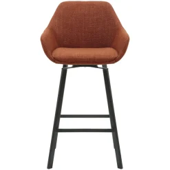 Set di 2 sedie per isola centrale girevoli con schienale in tessuto (Altezza seduta 64cm) Zila Caramello