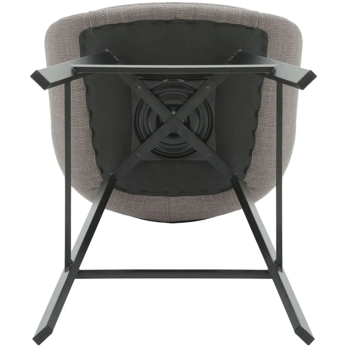 Set di 2 sedie per isola centrale girevoli con schienale in tessuto (seduta 64cm) Zila Grigio argento
