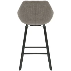 Set di 2 sedie per isola centrale girevoli con schienale in tessuto (seduta 64cm) Zila Grigio argento