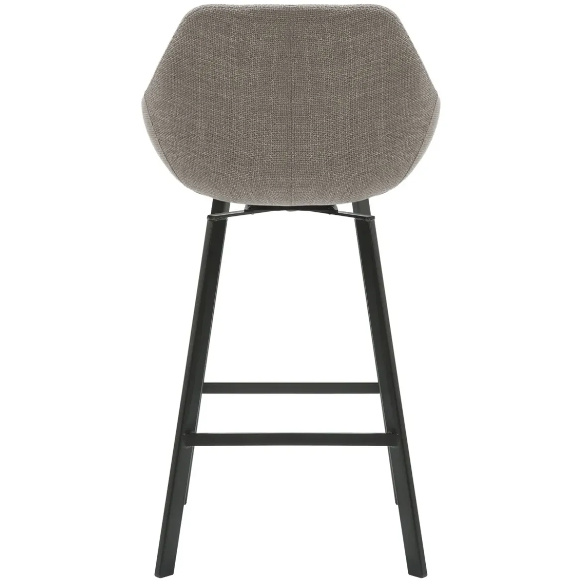 Set di 2 sedie per isola centrale girevoli con schienale in tessuto (seduta 64cm) Zila Grigio argento