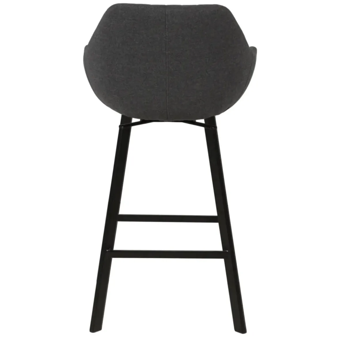 Set di 2 sedie per isola centrale girevoli con schienale in tessuto (seduta 64cm) Zila Grigio scuro