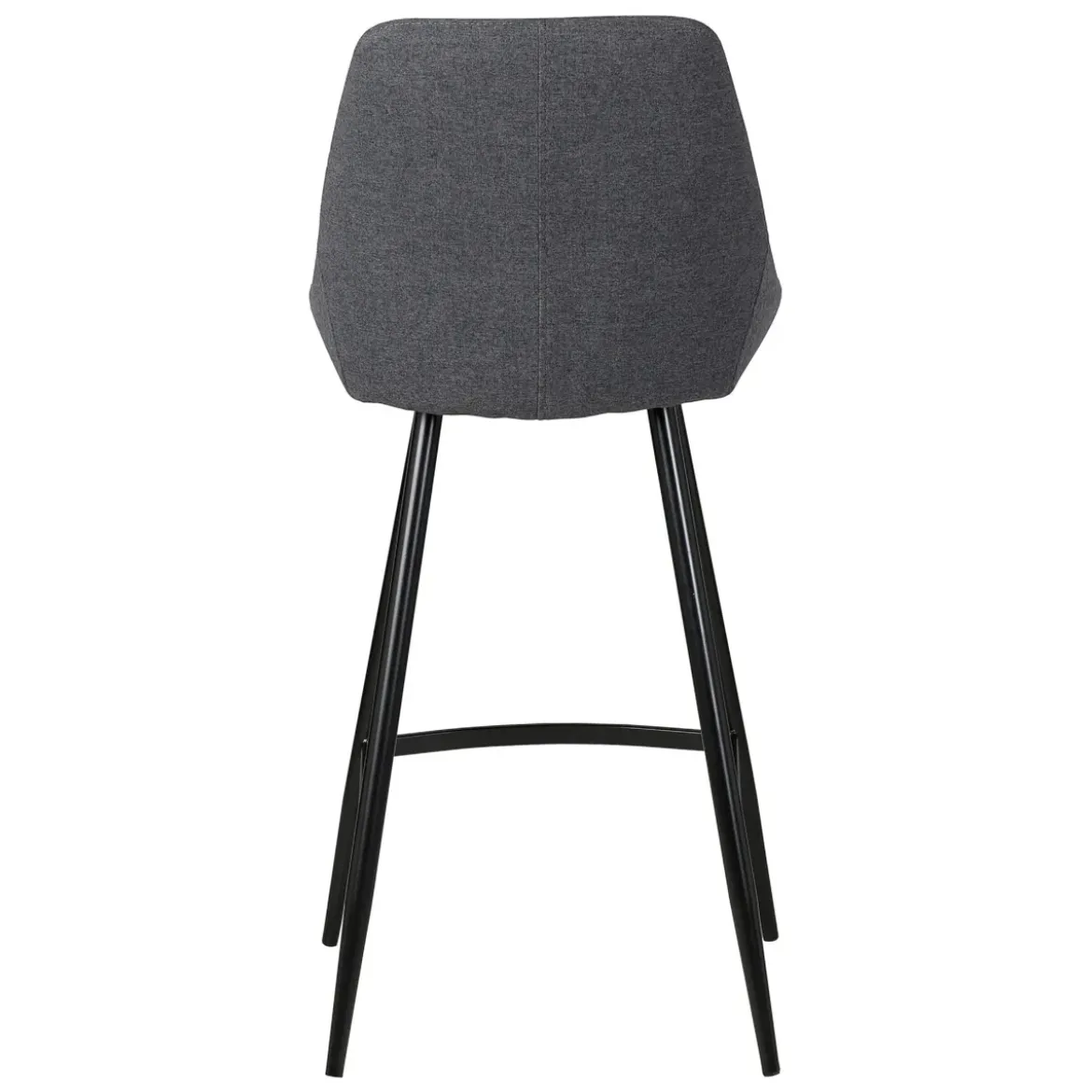 Set di 2 sedie per isola centrale con schienale in tessuto (Altezza seduta 67cm) Juno Grigio scuro
