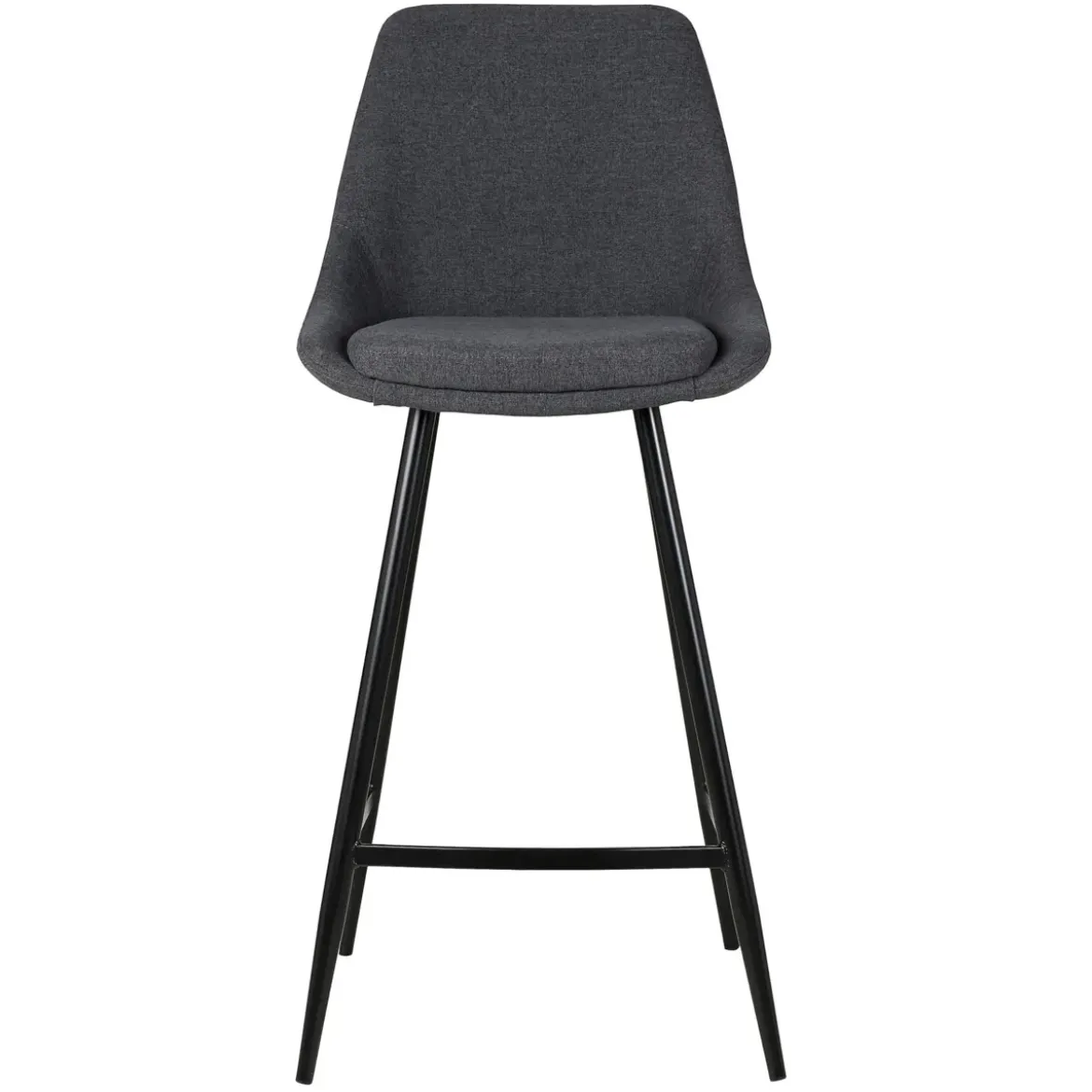 Set di 2 sedie per isola centrale con schienale in tessuto (Altezza seduta 67cm) Juno Grigio scuro