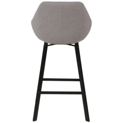 Set di 2 sedie per isola centrale girevoli con schienale in tessuto (Altezza seduta 64cm) Zila Grigio chiaro