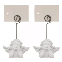 Set di 2 segnaposto Chérubin Bianco