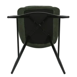 Set di 2 sgabelli da bar con schienale in velluto a coste (Altezza seduta 75cm) Juno Verde pino