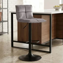 Set di 2 sgabelli da bar girevoli con schienale regolabile in altezza (seduta da 63 a 84 cm) Carly Tortora