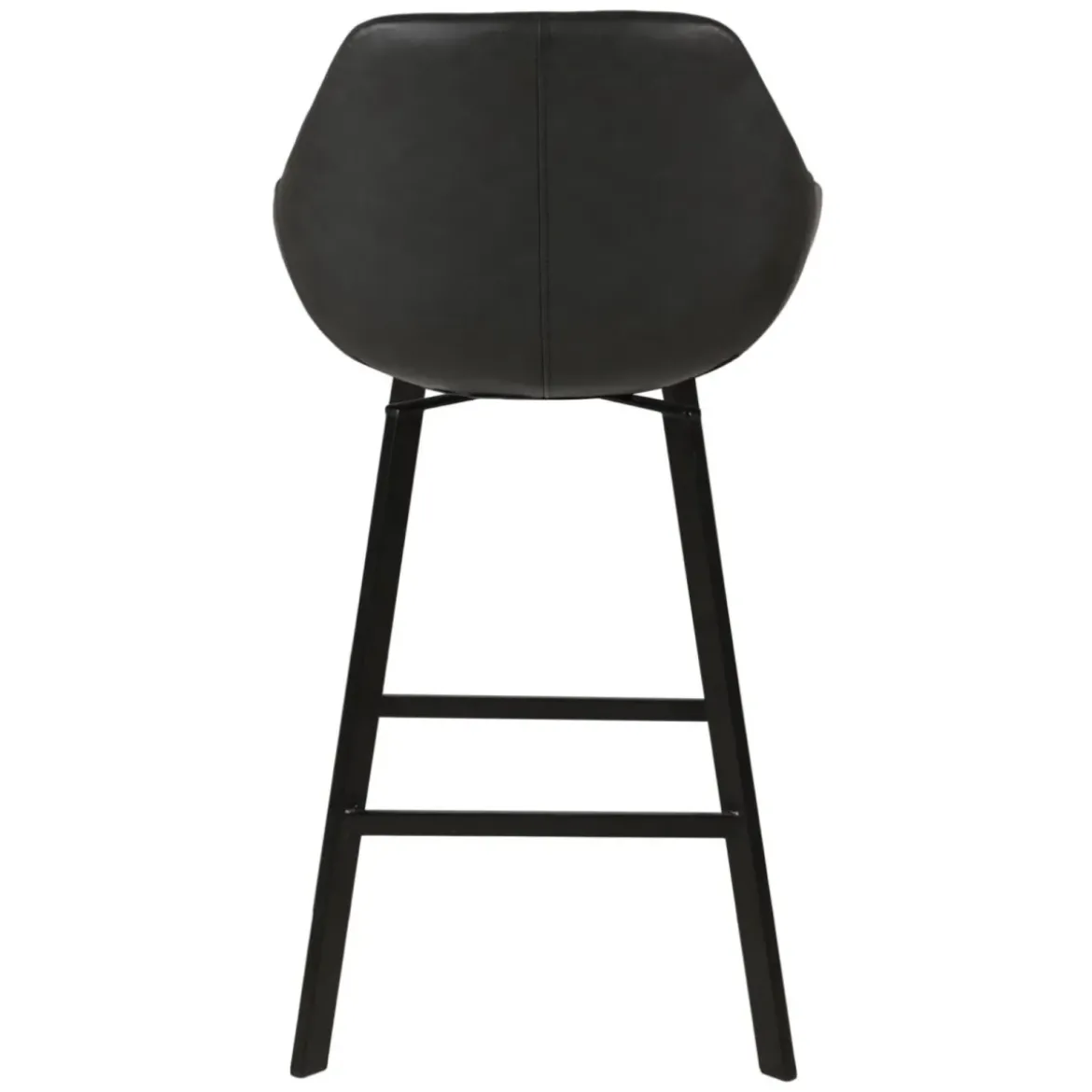 Set di 2 sgabelli da bar girevoli con schienale (Altezza seduta 75cm) Zila Nero