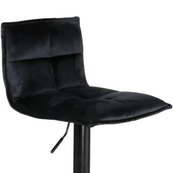 Set di 2 sgabelli da bar girevoli con schienale regolabile in altezza (seduta da 63 a 84 cm) Carly Nero