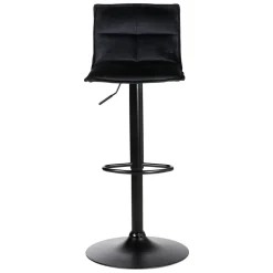 Set di 2 sgabelli da bar girevoli con schienale regolabile in altezza (seduta da 63 a 84 cm) Carly Nero