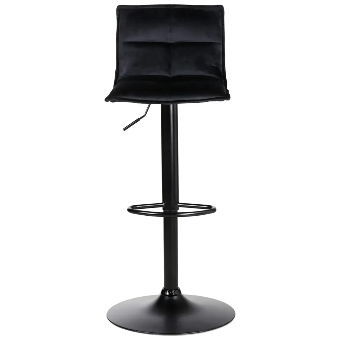Set di 2 sgabelli da bar girevoli con schienale regolabile in altezza (seduta da 63 a 84 cm) Carly Nero