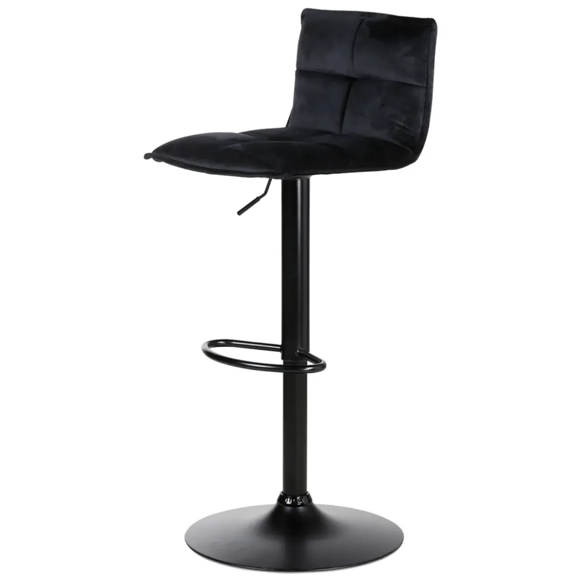 Set di 2 sgabelli da bar girevoli con schienale regolabile in altezza (seduta da 63 a 84 cm) Carly Nero