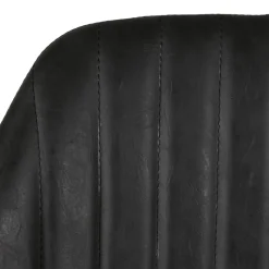 Set di 2 sgabelli per isola centrale girevoli con schienale in similpelle (Altezza seduta 65cm) Zila Nero