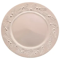 Set di 12 sottopiatti Agrifoglio Natalizio Argento