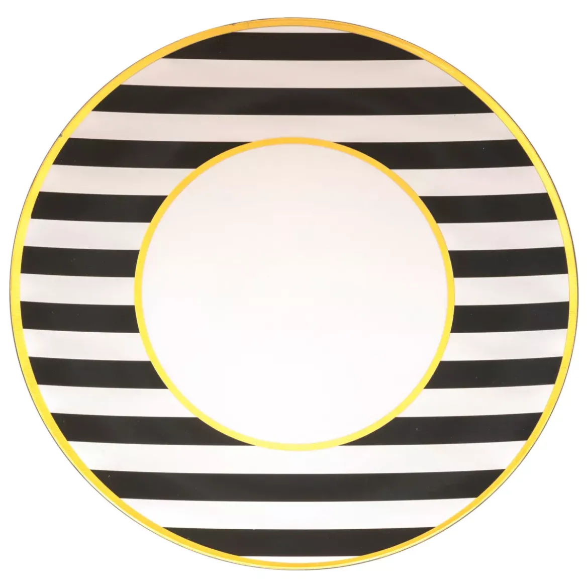 Set di 12 sottopiatti a righe Nero e Bianco