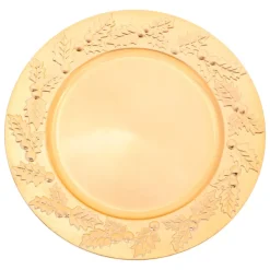 Set di 12 sottopiatti Natalizi con Agrifoglio Dorato