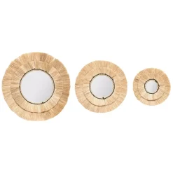 Set di 3 specchi (D20-30-40 cm) Alba Naturale