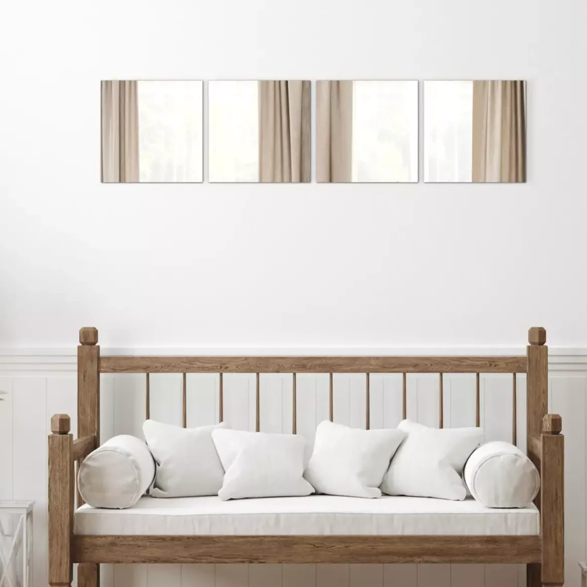 Set di 4 specchi Quadrati Grande modello