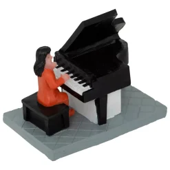 Set di 5 statuine e accessori per Villaggio di Natale (H22 cm) Musica e chiosco