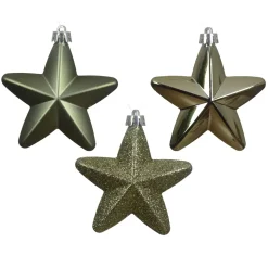Set di 6 stelle di Natale da appendere Alpine Verde rosmarino