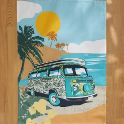 Set di 3 strofinacci in cotone (50 x 70 cm) Vanlife Multicolore