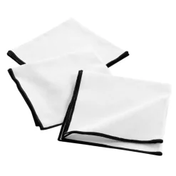 Set di 3 tovaglioli cotone riciclato Mistraline Bianco