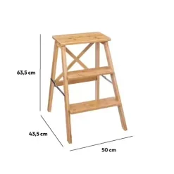 Sgabello 3 gradini Bambù