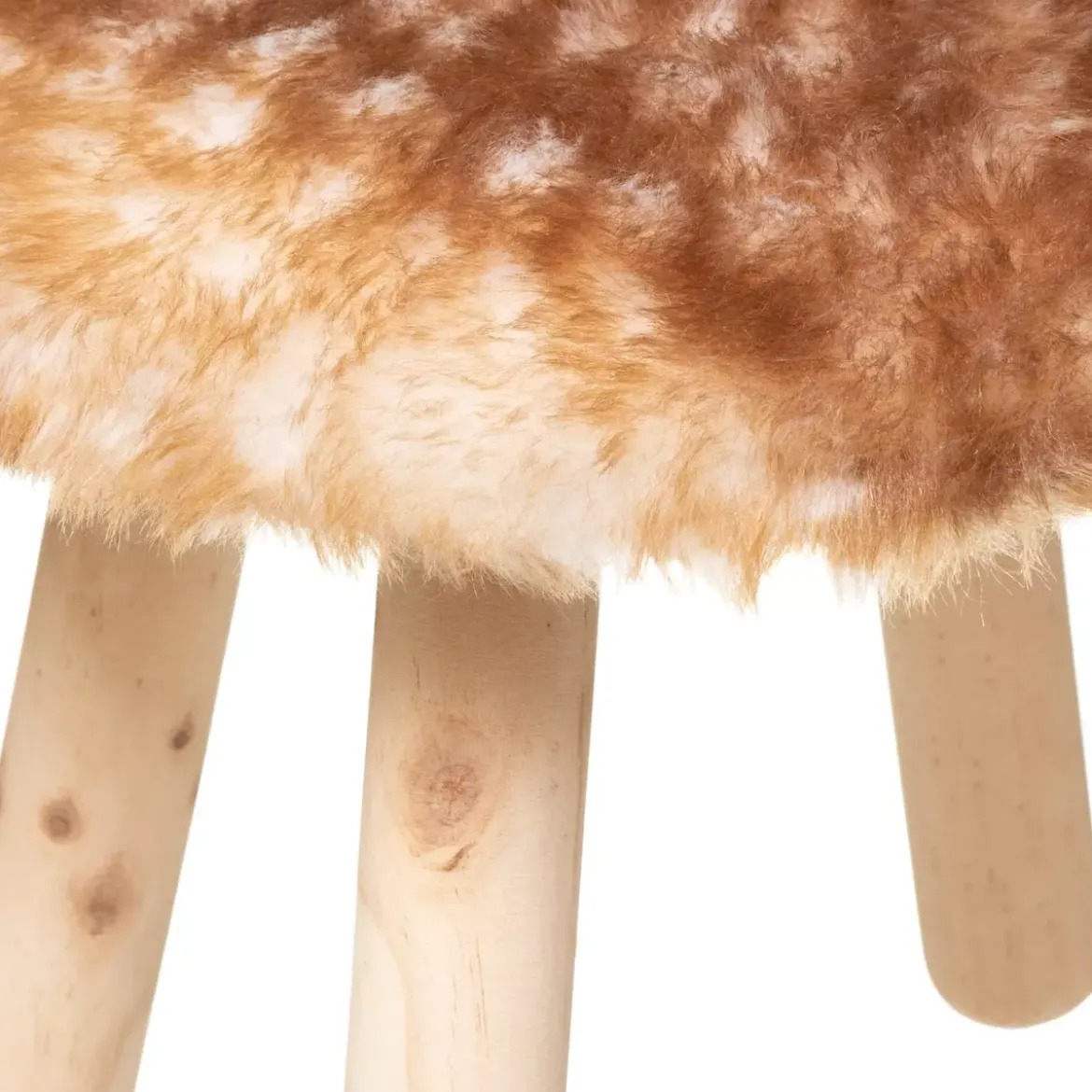 Sgabello per bambini ecopelliccia (38 cm) Cervo Marrone