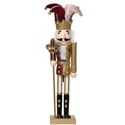 Soldato Schiaccianoci in legno (H40 cm) Arlecchino Vino