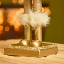 Soldato Schiaccianoci in legno (H25 cm) Cavaliere Champagne