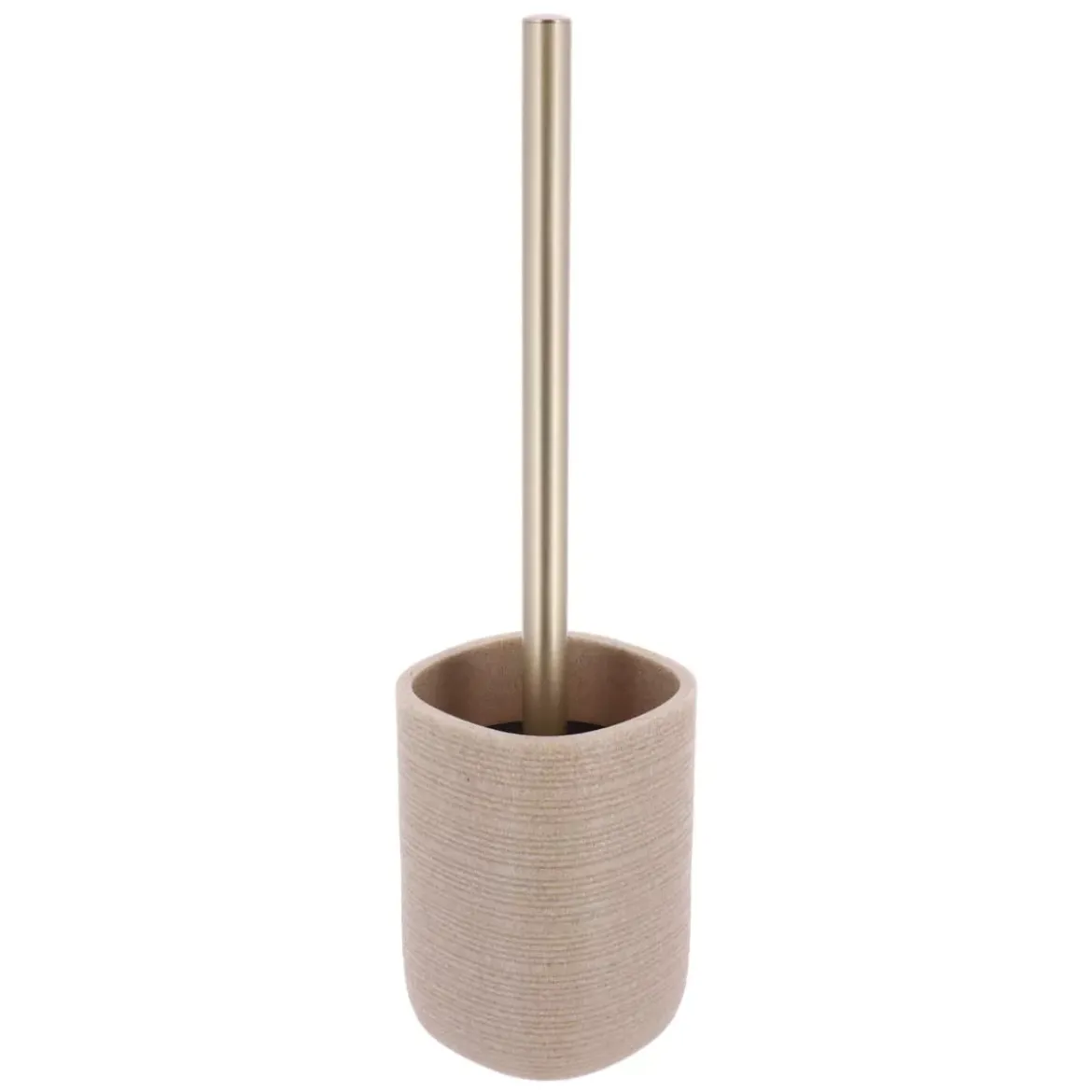 Spazzola per WC in poliresina a righe Lina Beige