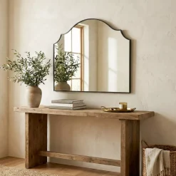 Specchio da parete con cornice in legno (78,1 cm) Baltin Nero